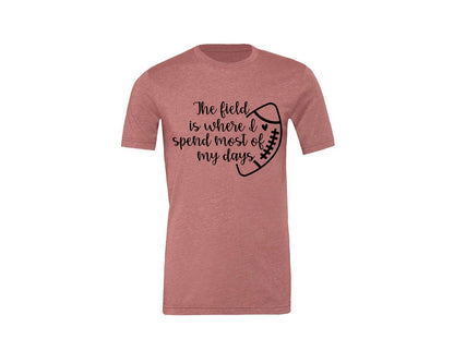 brand:Generic|color:Heather Mauve|Football Mom 103 Graphic T-Shirt