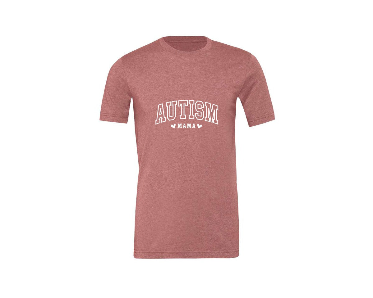 brand:Generic|color:Heather Mauve|Autism Awareness Autism Mama 2 Graphic T-Shirt