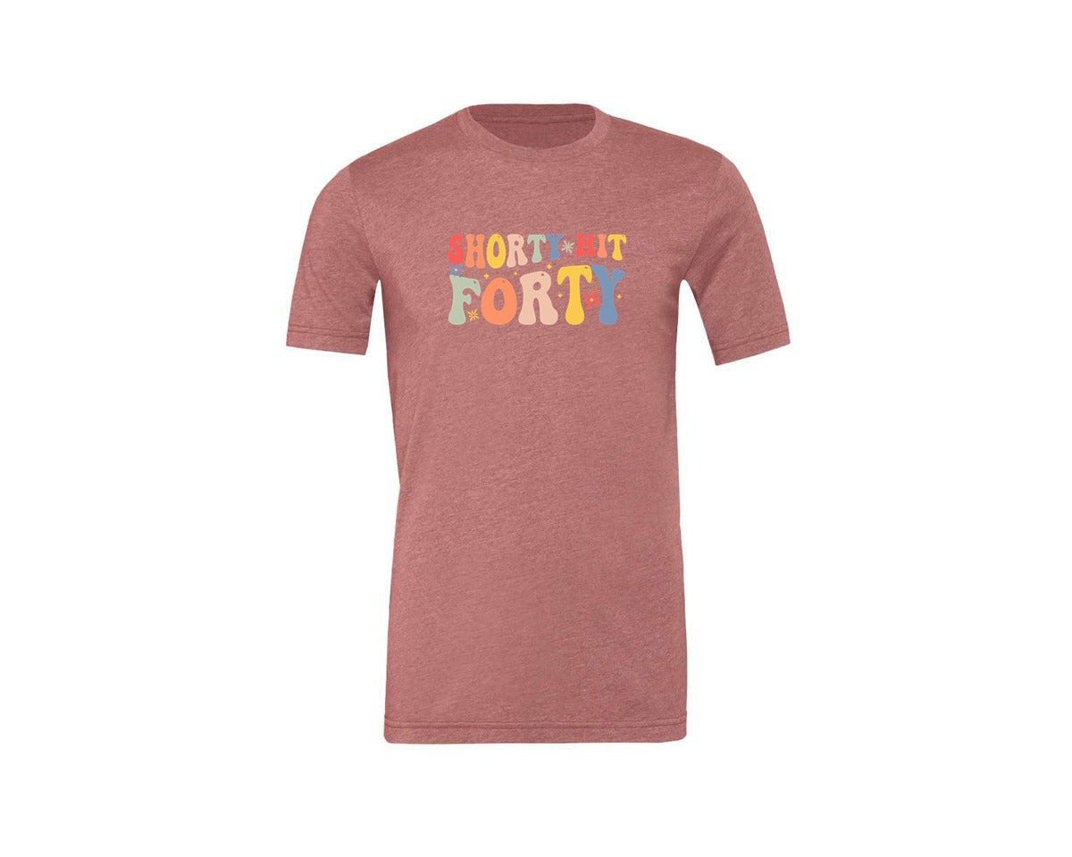 brand:Generic|color:Heather Mauve|Shorty Hit Forty 3 Graphic T-Shirt