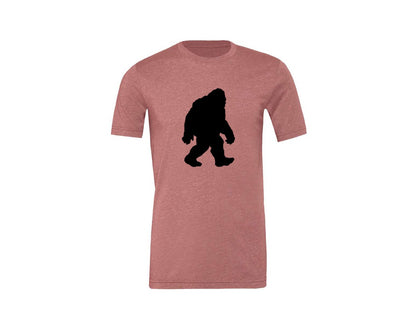 brand:Generic|color:Heather Mauve|Bigfoot Sasquatch Figure Design Graphic T-Shirt