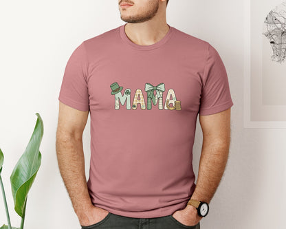 brand:Bella Canvas|color:Heather Mauve|Mama St Patricks Day St Patrick 2 Graphic T-Shirt