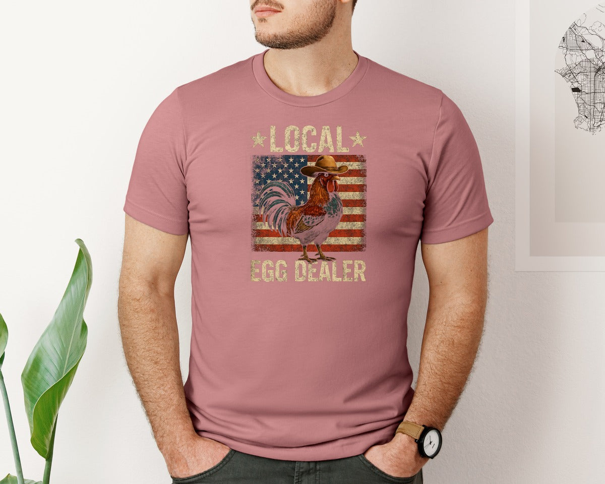 brand:Bella Canvas|color:Heather Mauve|Chicken T Shirt Design 4 Graphic T-Shirt