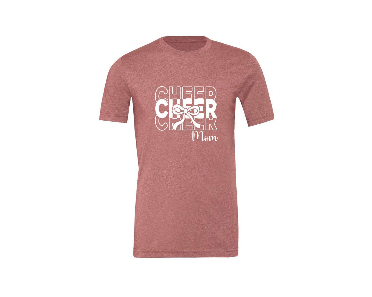 brand:Generic|color:Heather Mauve|Cheer Mom Cheerleader 2 Graphic T-Shirt
