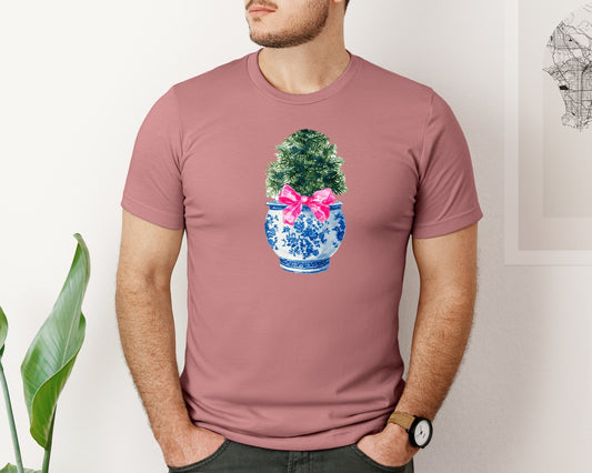Preppy Christmas Tree Graphic 7 Graphic T-Shirt