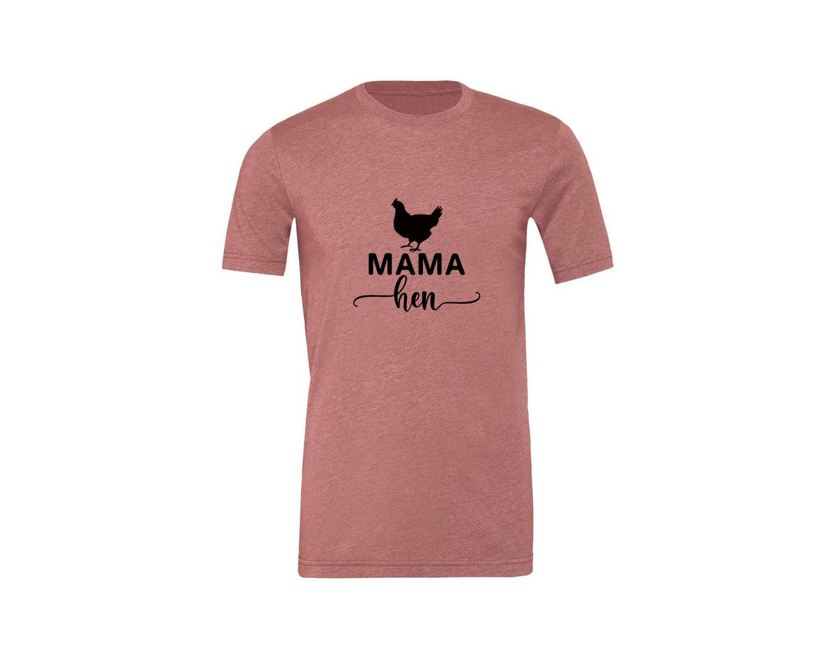 brand:Generic|color:Heather Mauve|Mama Hen 82 Graphic T-Shirt
