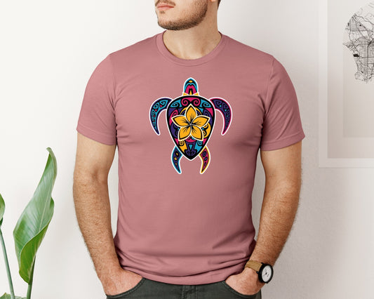 Hawaiian Tie Dye Sea Turtle Hawaii Lover Graphic T-Shirt
