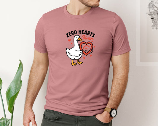 Retro Valentines Day Goose Anti Graphic T-Shirt