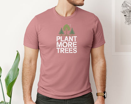 brand:Bella Canvas|color:Heather Mauve|Plant More Trees Earth Day Shirt Graphic T-Shirt