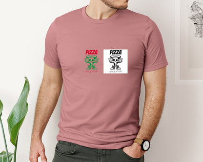 brand:Bella Canvas|color:Heather Mauve|Pizza Hot Fresh Funny Slice Graphic T-Shirt