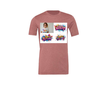 brand:Generic|color:Heather Mauve|Happy Birthday T Shirt Design 69 Graphic T-Shirt