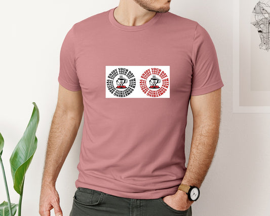 Coffee Enjoy Your Day Circle Art Graphic T-Shirt