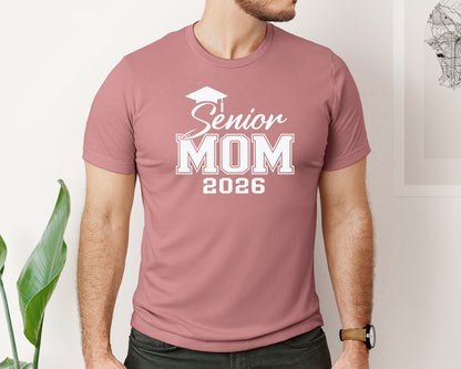 brand:Bella Canvas|color:Heather Mauve|Senior Mom 2026 Class Of 2026 2 Graphic T-Shirt