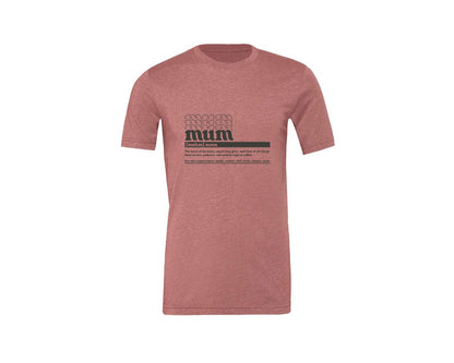 brand:Generic|color:Heather Mauve|Mother Mum Funny Definition Graphic T-Shirt