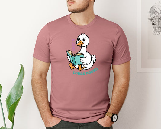 Duck Loves Books T Shirt Graphic T-Shirt