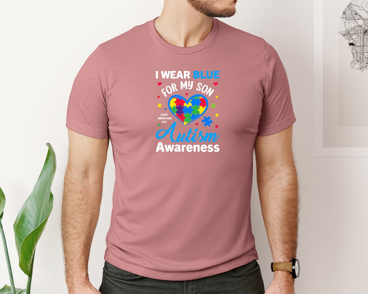 brand:Bella Canvas|color:Heather Mauve|Autism Awareness T Shirt Designs 2 Graphic T-Shirt