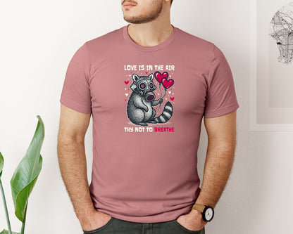 brand:Bella Canvas|color:Heather Mauve|Love Is In The Air Try Not To Breathe 192 Graphic T-Shirt