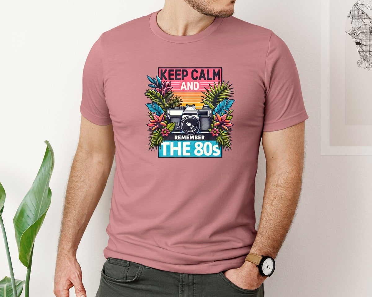 brand:Bella Canvas|color:Heather Mauve|80S Nostalgia Design Graphic T-Shirt