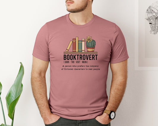 Booktrovert Funny Reading Graphic T-Shirt