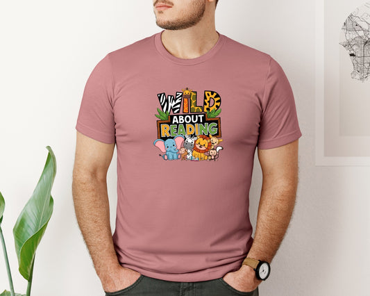 Wild About Reading Book Lover 6 Graphic T-Shirt