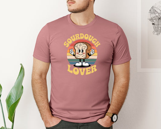 Sourdough Lover Retro Bread Peace Pun Graphic T-Shirt
