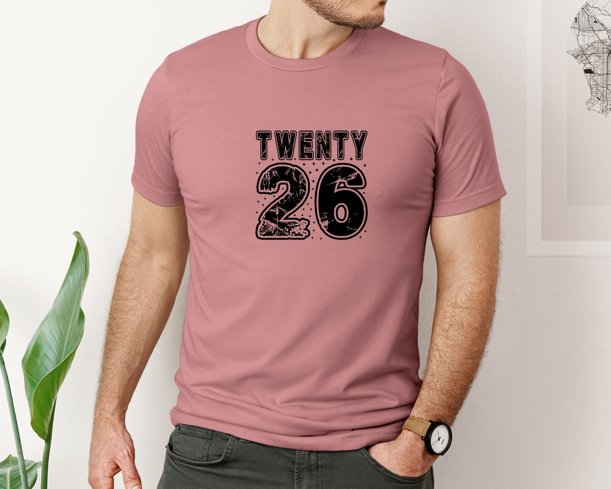 brand:Bella Canvas|color:Heather Mauve|Happy New Year 2026 7 Graphic T-Shirt