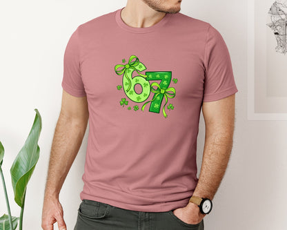 brand:Bella Canvas|color:Heather Mauve|6 7 Saint Patrick St Patricks Graphic T-Shirt