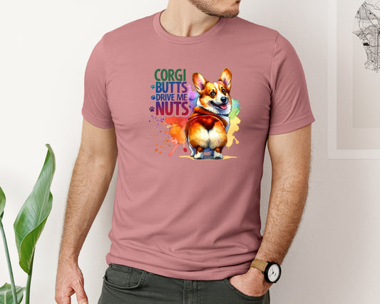 Funny Corgi Dog Mama Graphic T-Shirt