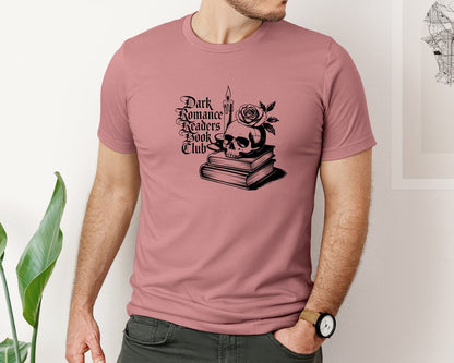 brand:Bella Canvas|color:Heather Mauve|Dark Romance Readers Book Club T Shi Graphic T-Shirt