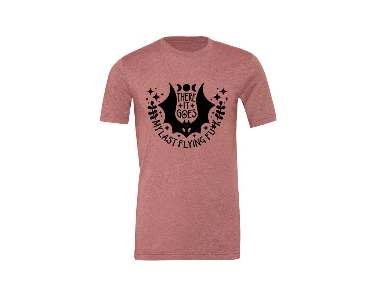 brand:Generic|color:Heather Mauve|There It Goes My Last Flying Fck 3 Graphic T-Shirt