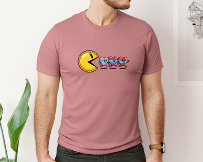 brand:Bella Canvas|color:Heather Mauve|Love Valentines Valentine Heart 2 Graphic T-Shirt