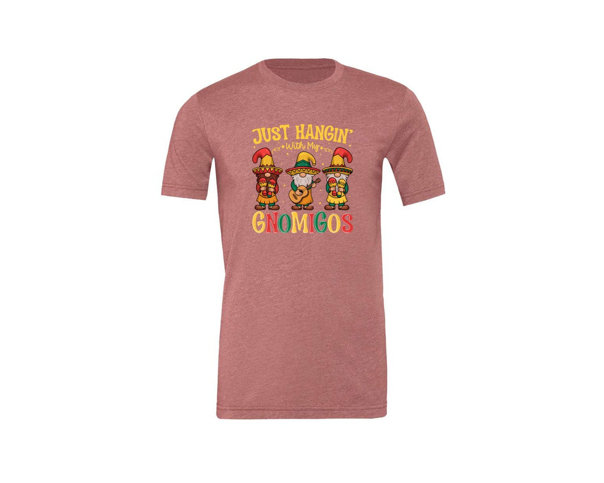 brand:Generic|color:Heather Mauve|Gnomigos Cinco De Mayo Tshirt Graphic T-Shirt
