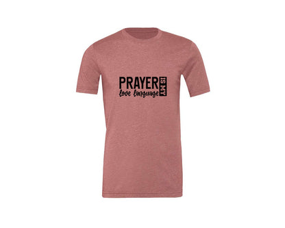 brand:Generic|color:Heather Mauve|Pray With Me Christian Front Back Graphic T-Shirt