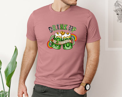 brand:Bella Canvas|color:Heather Mauve|St Patricks Day Beer Graphic T-Shirt