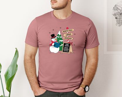 brand:Bella Canvas|color:Heather Mauve|Booklover Pngchristmas Bookish Svgbook Graphic T-Shirt