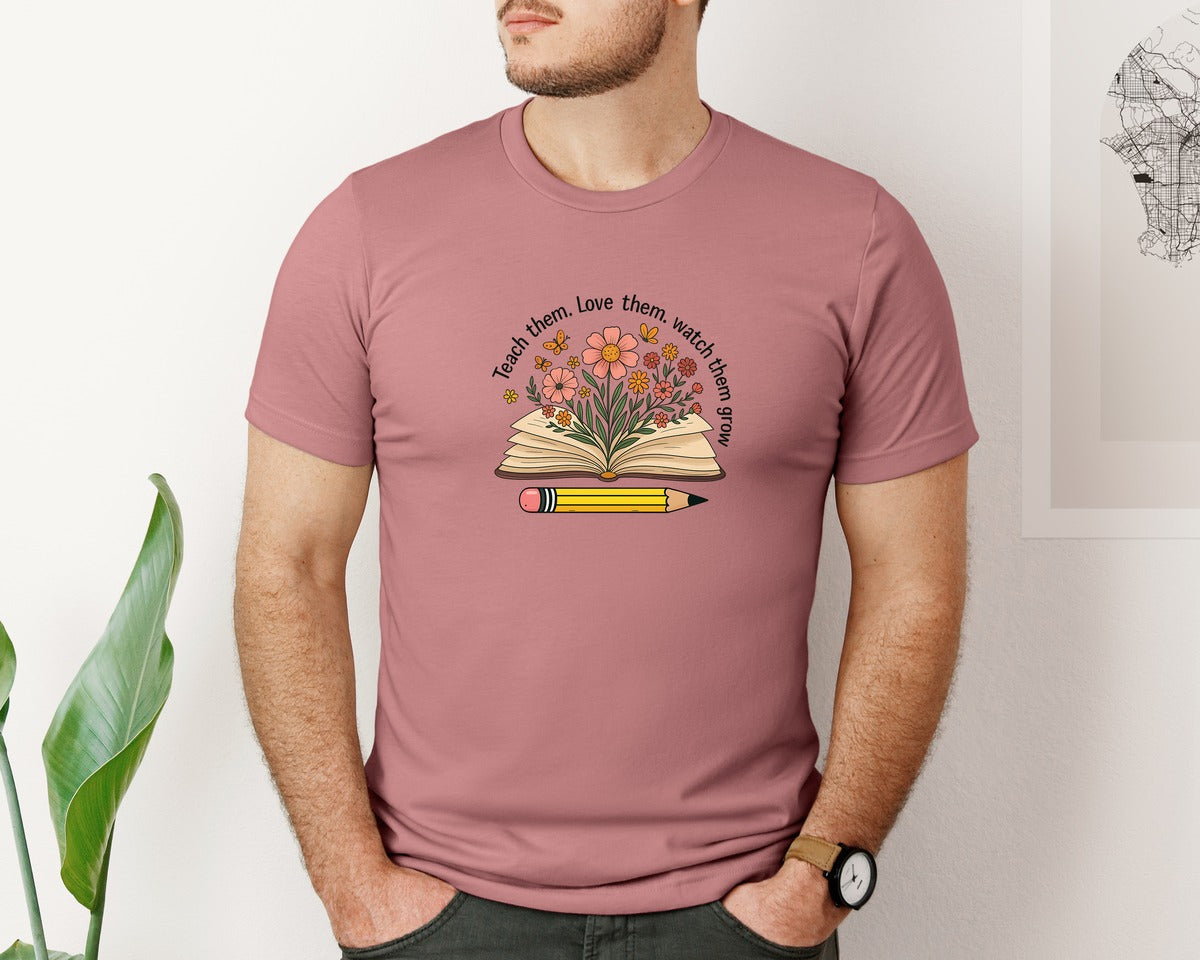 brand:Bella Canvas|color:Heather Mauve|Teacher T Shirt Design 49 Graphic T-Shirt