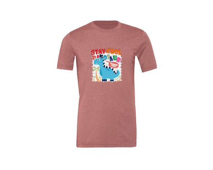 brand:Generic|color:Heather Mauve|Cute Dinosaur Cartoon T Shirt Design Graphic T-Shirt