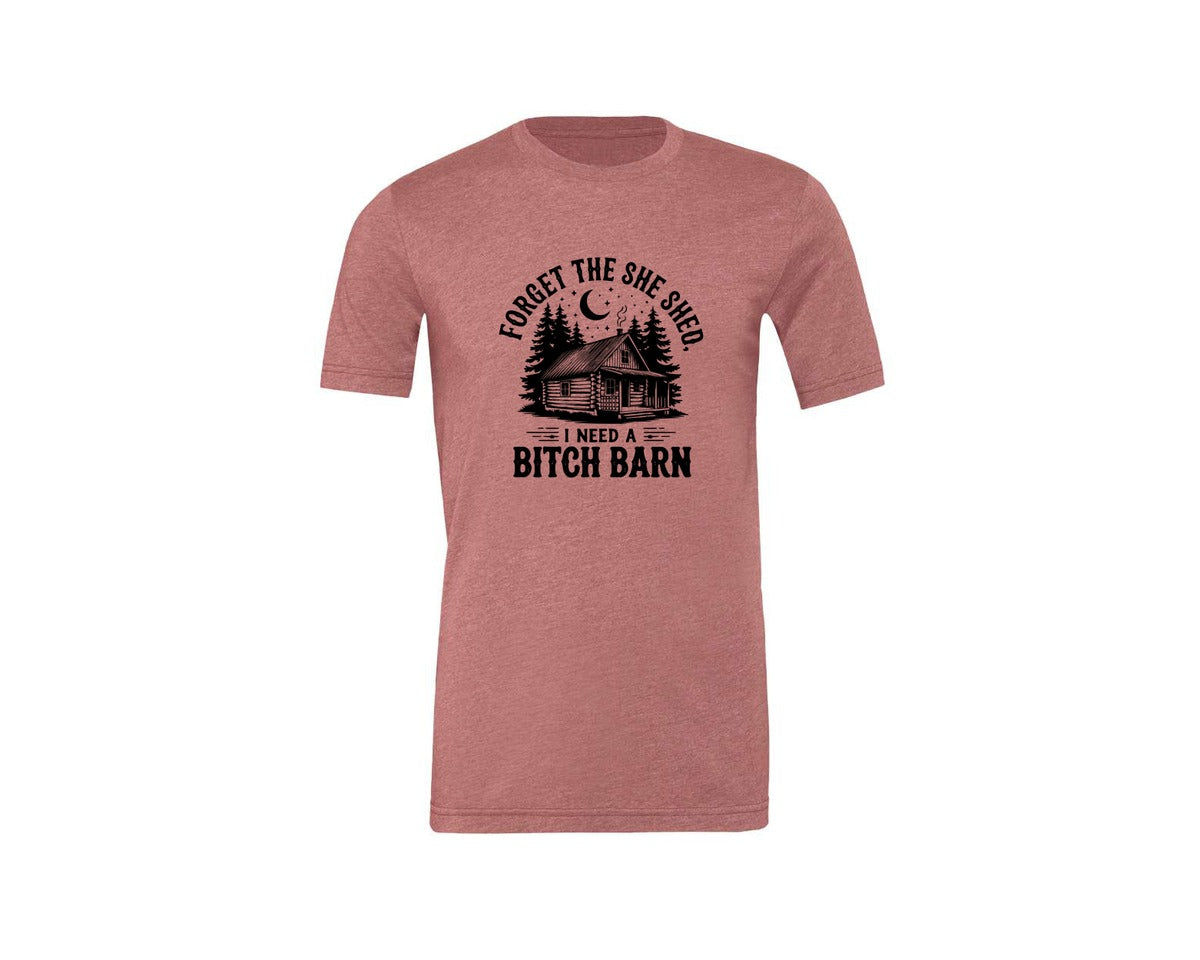 brand:Generic|color:Heather Mauve|Farm Home Svgforget The She Shed Tshirt Graphic T-Shirt