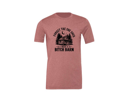 brand:Generic|color:Heather Mauve|Farm Home Svgforget The She Shed Tshirt Graphic T-Shirt