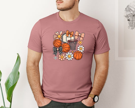 Basketball Coquette Game Day Basket 3 Graphic T-Shirt
