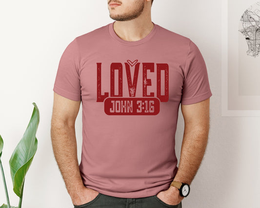 Christian Valentine Loved John 316 9 Graphic T-Shirt
