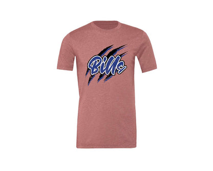 brand:Generic|color:Heather Mauve|Football Mascot Paws Graphic T-Shirt
