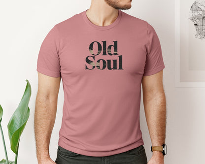 brand:Bella Canvas|color:Heather Mauve|Old Soul Vintage Aesthetic T Shirt Graphic T-Shirt