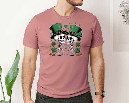 St Patricks Day Skeleton Couple 3 Graphic T-Shirt