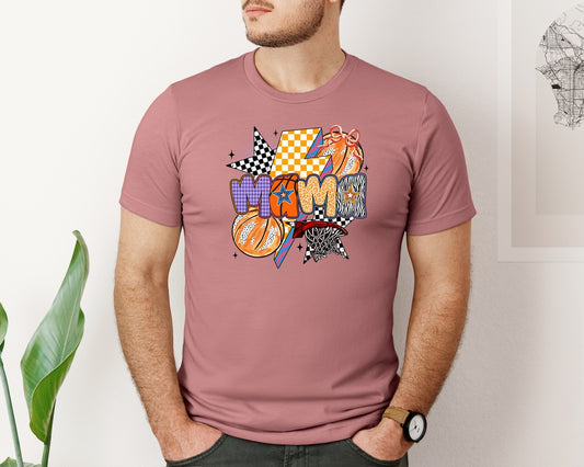 Retro Basketball Mama Graphic T-Shirt
