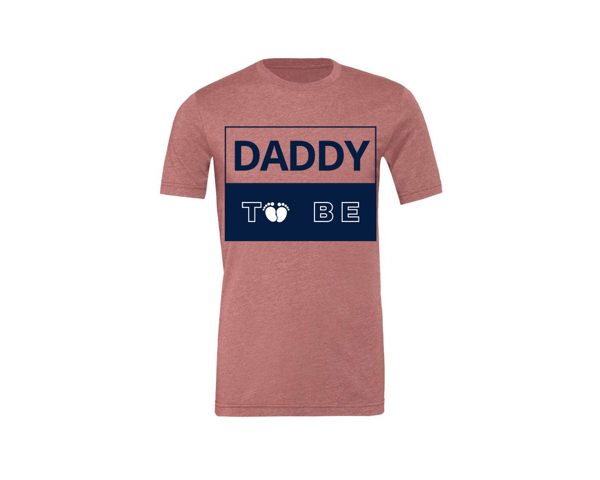 brand:Generic|color:Heather Mauve|Daddy To Be Pregnancy Announcement 2 Graphic T-Shirt