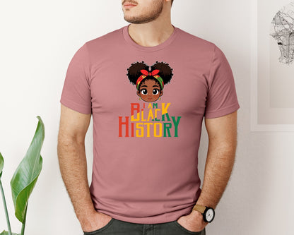 brand:Bella Canvas|color:Heather Mauve|Im Black History Kid Vector T Shirt 32 Graphic T-Shirt