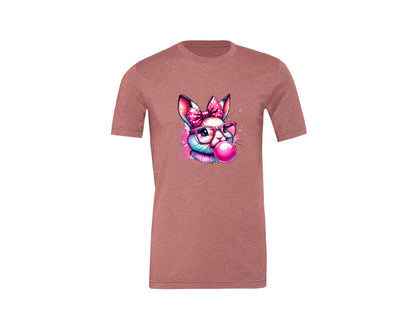 brand:Generic|color:Heather Mauve|Hipster Bunny T Shirt Design Graphic T-Shirt