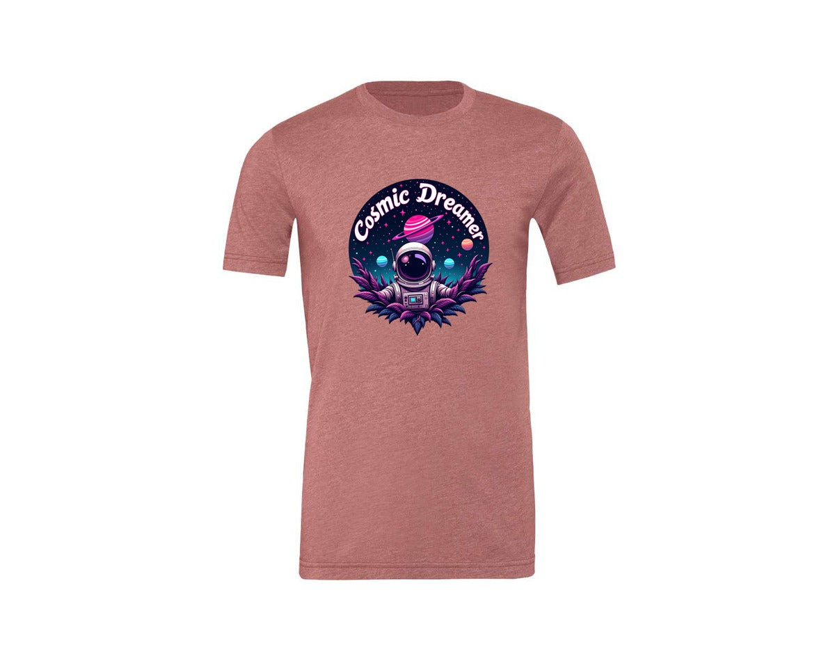 brand:Generic|color:Heather Mauve|Cosmic Dreamer T Shirt Design Graphic T-Shirt