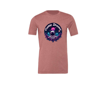brand:Generic|color:Heather Mauve|Cosmic Dreamer T Shirt Design Graphic T-Shirt