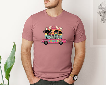 brand:Bella Canvas|color:Heather Mauve|Skeleton Road Trip Graphic T-Shirt